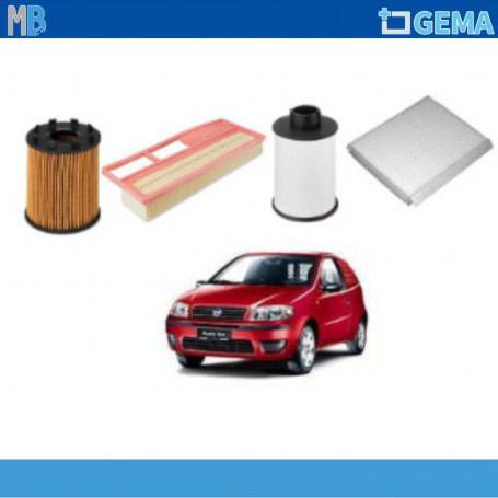 KIT FILTRI FIAT PUNTO 188 13 MULTIJET ORIGINALI SELEZIONE GEMA ORIGINALE 