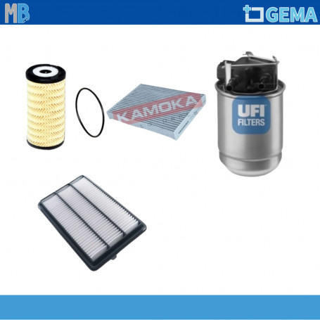 KIT FILTRI NISSAN QASHQAI 1.5 DCI J11E 85 KW DAL 2019 GEMA