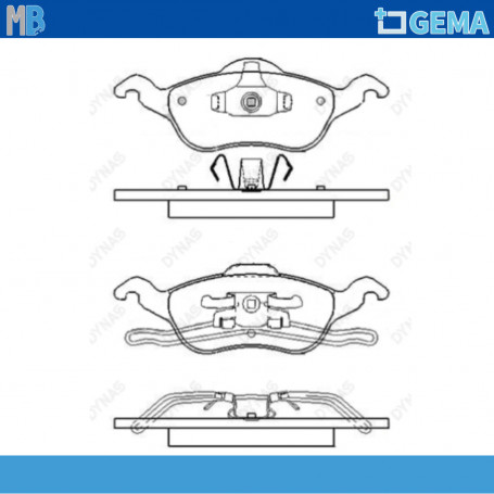 PASTIGLIE FRENO FORD ESCORT FOCUS ORION DYNAS