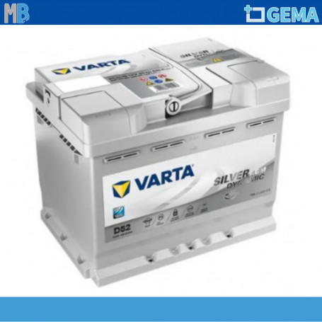 BATTERIA VARTA D52 AGM 60 AH STARTSTOP