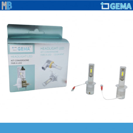 GEMA LAMPADE H1 LED 12 24 VOLT LUCE BIANCA FREDDA LUNGO RAGGIO PLUG AND PLAY