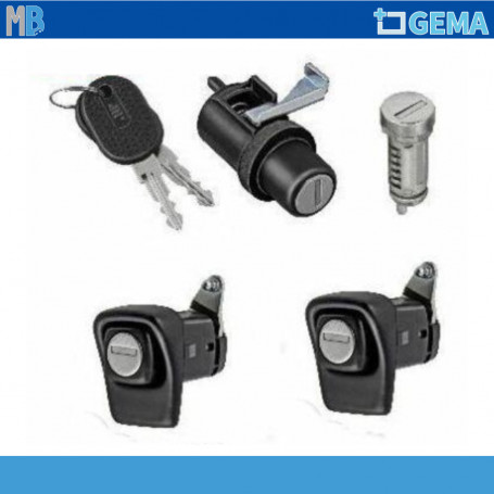 Serratura Porta Serratura Cilindri di Chiusura Set 4 Pezzi per Fiat Panda Anno 1989 2003 ELECTRIC LIFE 