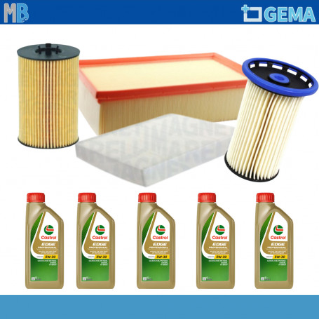 KIT TAGLIANDO COMPLETO CON OLIO AUDI A3 Q2 Q3 ORIGINALE 1.6 TDI